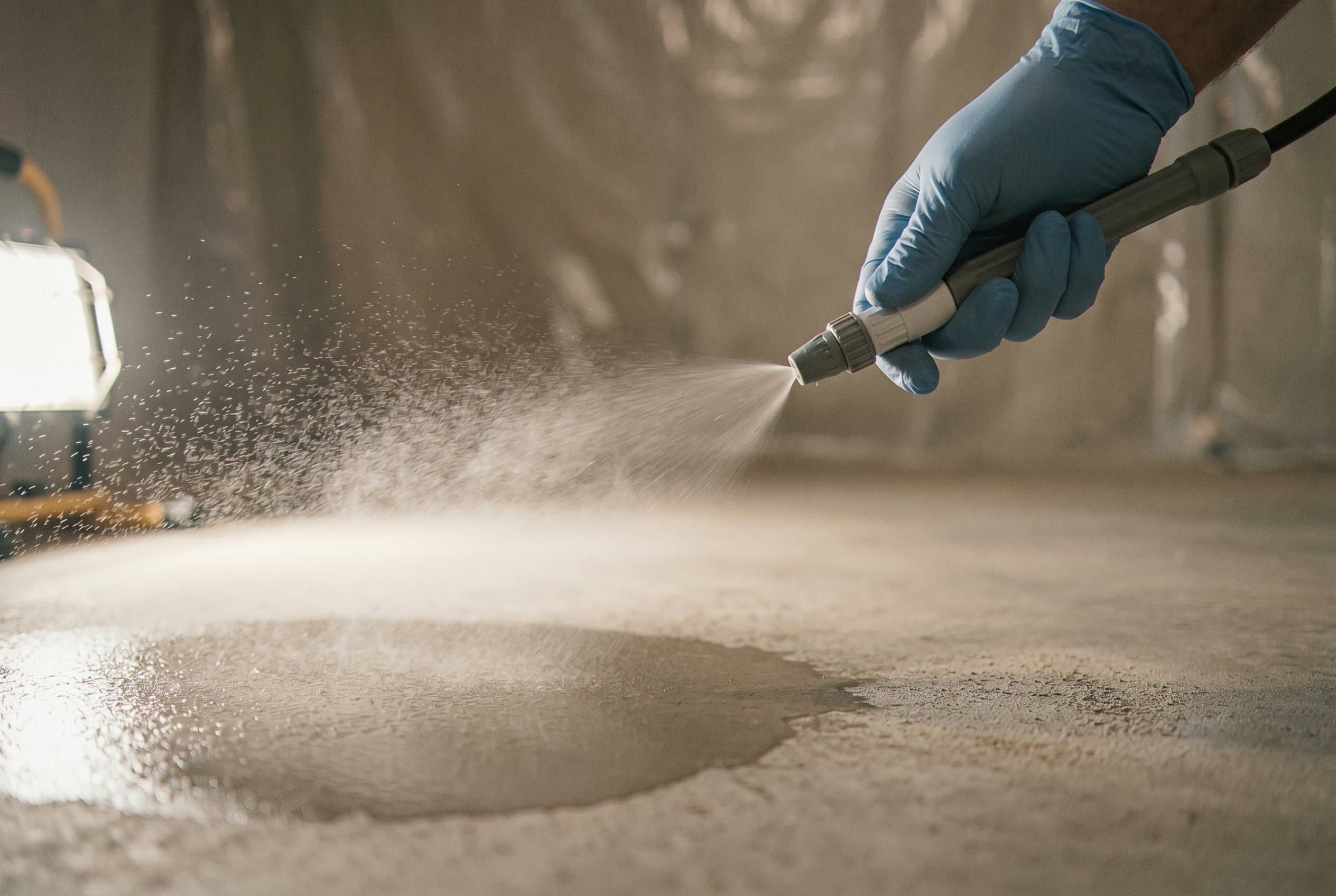 Moisture meter and equipment documentation process.
