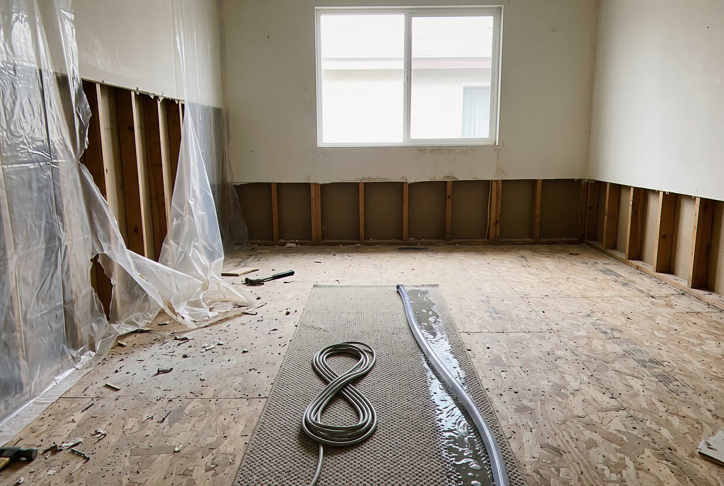 Structural framing missing wall sheathing